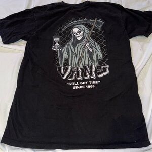 Vans Black Short Sleeve Tee with Gothic Graphic